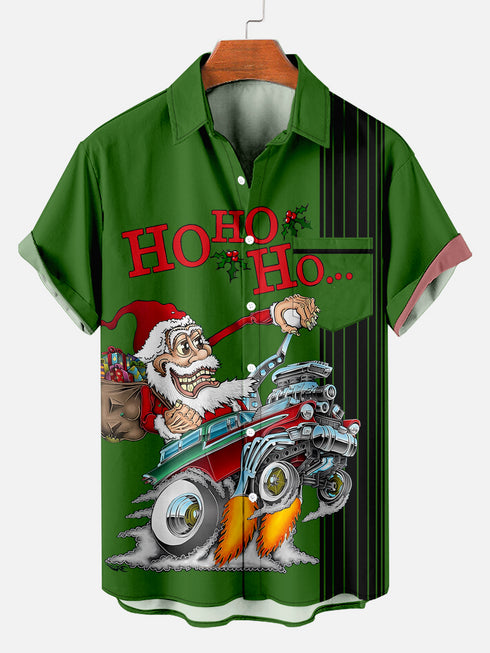 Men's Christmas Funny Graphic Short Sleeve Hawaiian Shirt